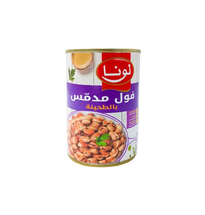 فول لونا بالطحينة450غم مع مفتاح12/1