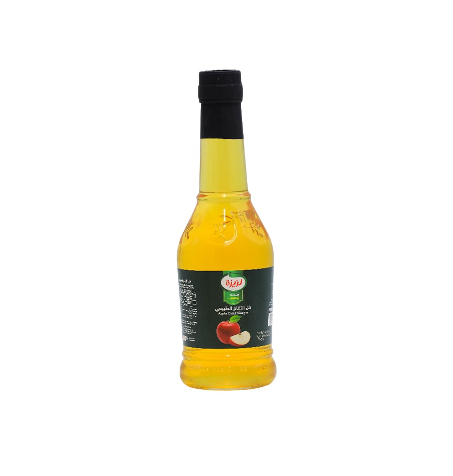 خل تفاح لزيزة الطبيعي 500 مل زجاج 12/1