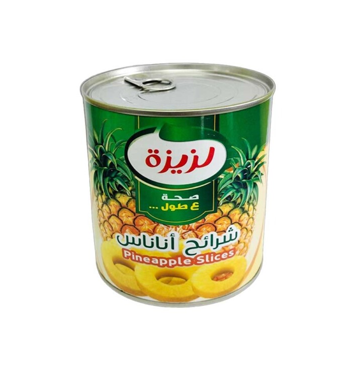 اناناس لزيزة (شرائح) 850غم مصفى490 24/1